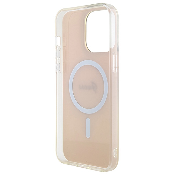 Guess GUHMP15LHITSP Pink Hardcase IML Iridescent MagSafe Kryt iPhone 15 Pro