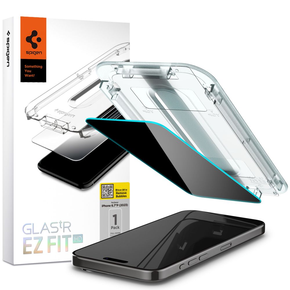 Spigen Glas.tr ”ez Fit” Privacy iPhone 15 Pro Max