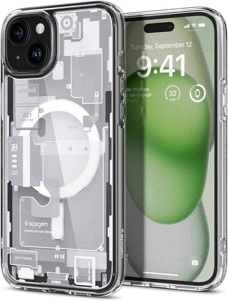 Spigen Ultra Hybrid Mag MagSafe Zero One White Kryt iPhone 15 Plus