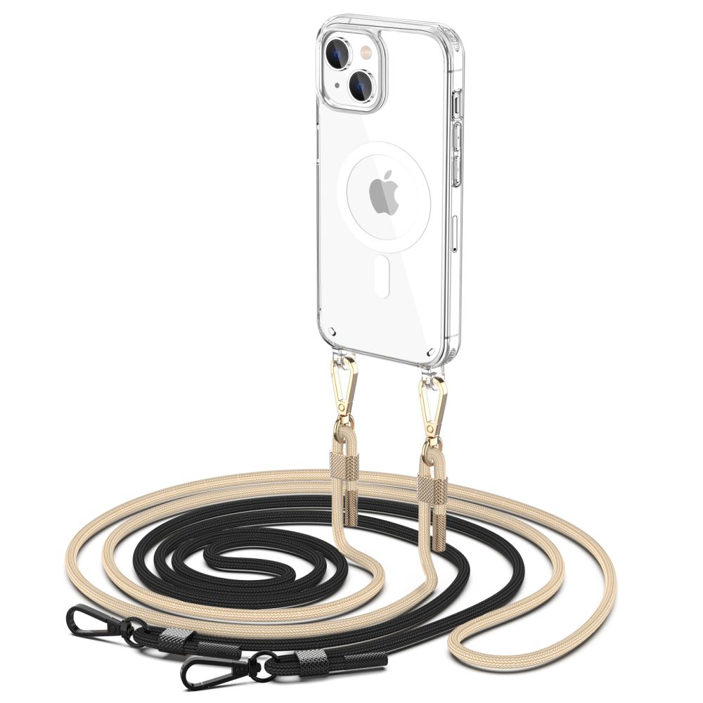 Tech-Protect Flexair Chain MagSafe Black & Beige Kryt iPhone 15 Plus