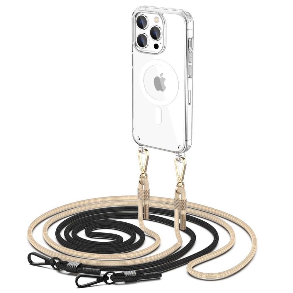 Tech-Protect Flexair Chain MagSafe Black & Beige Kryt iPhone 15 Pro