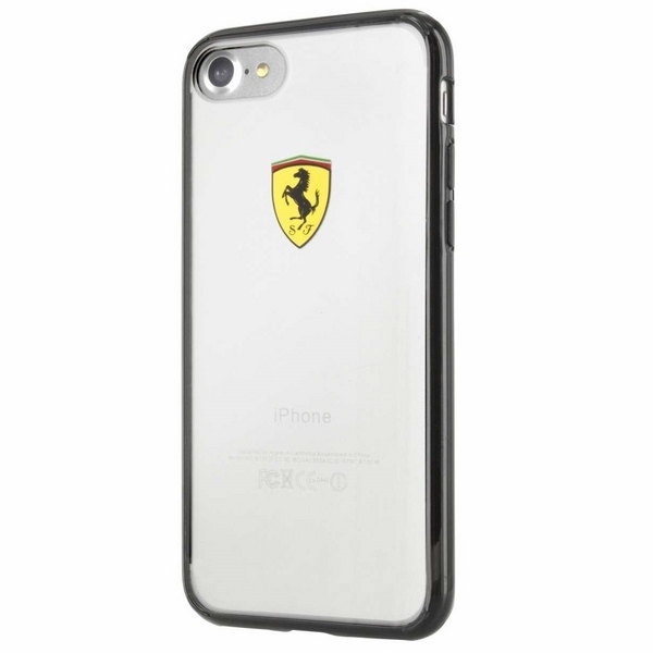 Ferrari Hardcase FEHCP7BK Black/Transparent Racing Shield Kryt iPhone 7/8/SE 2020/SE 2022