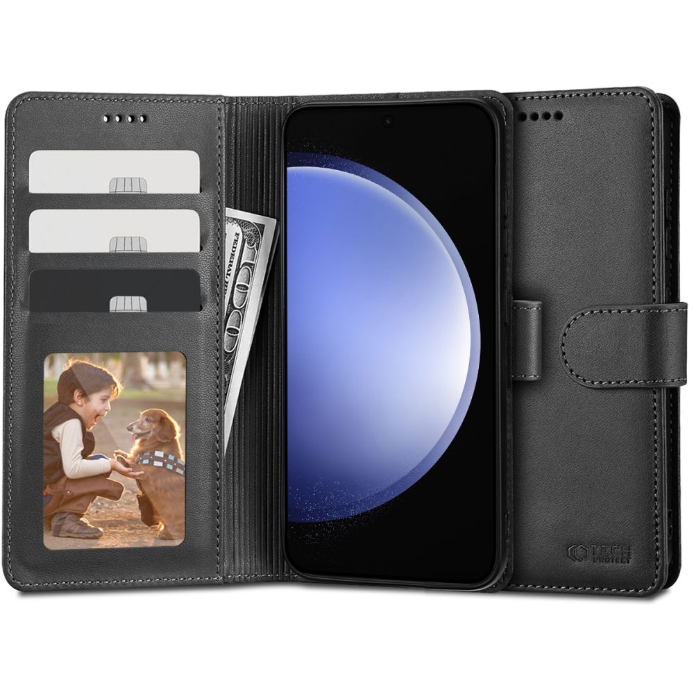Tech-Protect Wallet Black Kryt Samsung Galaxy S23 Fe