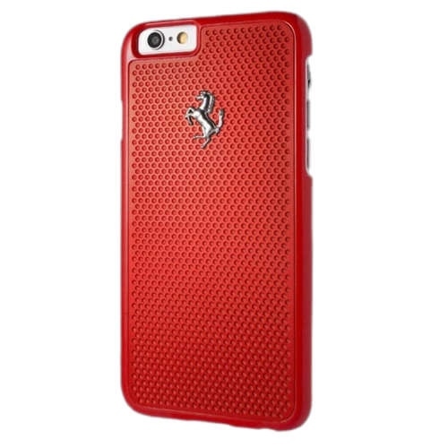 Ferrari HardCase FEPEHCP6RE Perforated Aluminium Red Kryt iPhone 6S/6