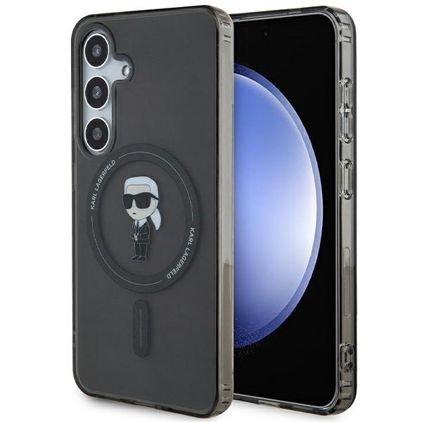 Karl Lagerfeld KLHMS24SHFCKNOK Black Hardcase IML Ikonik MagSafe Kryt Samsung Galaxy S24